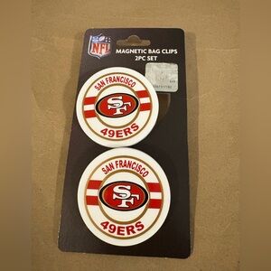 NFL San Francisco 49ers Red and White Magnetic Clips